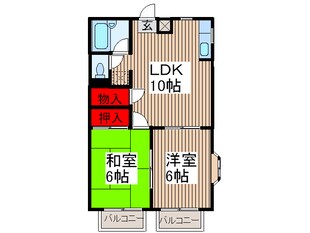 ファミーナシオンAの物件間取画像